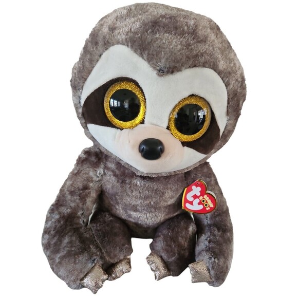 TY Beanie Boos - DANGLER the Sloth Glitter Eyes LARGE Size - 18 inch  HTF New - Picture 1 of 6